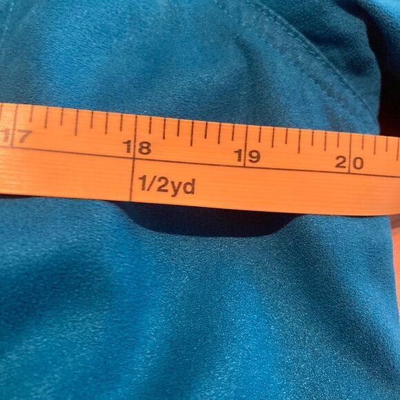 Chico’s Turquoise Suede-like Top - Picture 8 of 11